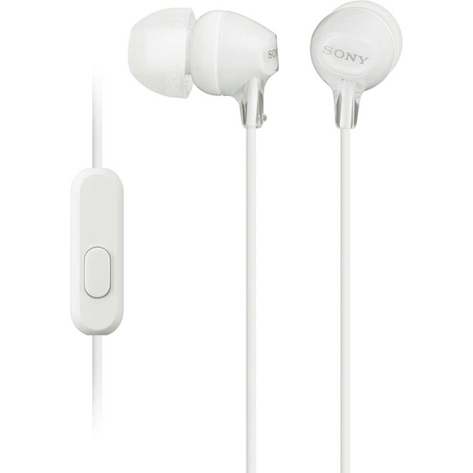 Sony Fashion Earbuds with Mic, White