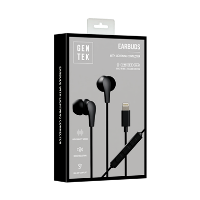 LIGHTNING WIRED EARBUDS-PVC BLK