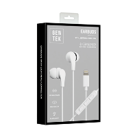 LIGHTNING WIRED EARBUDS-PVC WH