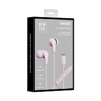 LIGHTNING WIRED EARBUDS-PVC PNK
