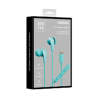 LIGHTNING WIRED EARBUDS-PVC TEAL