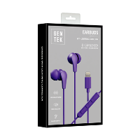 LIGHTNING WIRED EARBUDS-PVC PURP