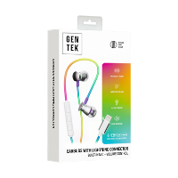 LIGHTNING WIRED EARBUDS-METAL BRAIDED SILVER