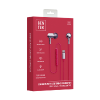 LIGHTNING WIRED EARBUDS-METAL RED