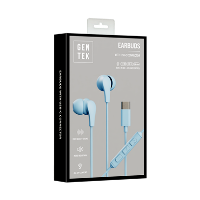 TYPE C WIRED EARBUDS-PVC BLU