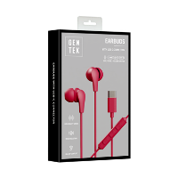 TYPE C WIRED EARBUDS-PVC RED