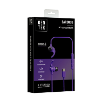 TYPE C WIRED EARBUDS-SPORT PURP