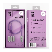 6FT LAVENDER 3-IN-1 CABLE