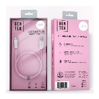 10FT WH PINK GLITTER LIGHTNING CABLE