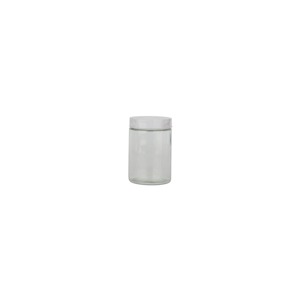 27 Ounce Round Glass Container with Marble Printed  Lid