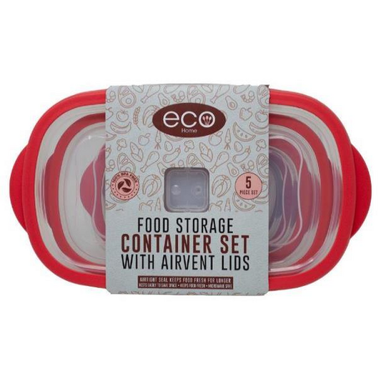 5 PC   Food Storgae Conatiner Set w/ Airvent Lids