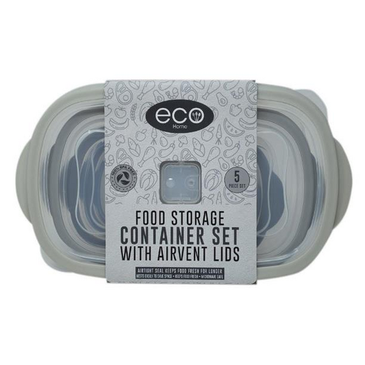 5 PC   Food Storgae Conatiner Set w/ Airvent Lids