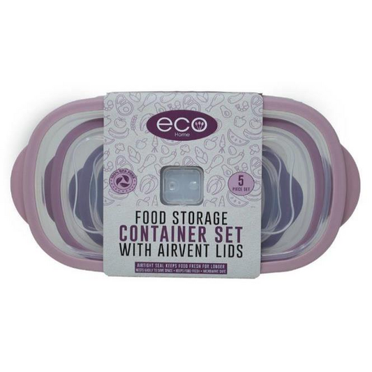 5 PC   Food Storgae Conatiner Set w/ Airvent Lids