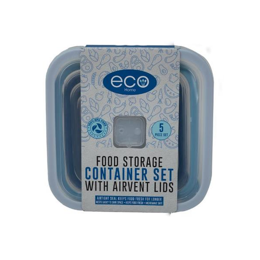 5 PC   Food Storgae Conatiner Set w/ Airvent Lids