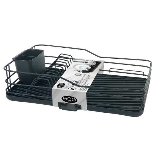 DISH DRYING RACK WITH REMOVABLE CUTLERY HOLDER