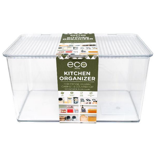 KITCHEN ORGANIZER WITH HINGED LID 10.75 X 6.5 X 6.1